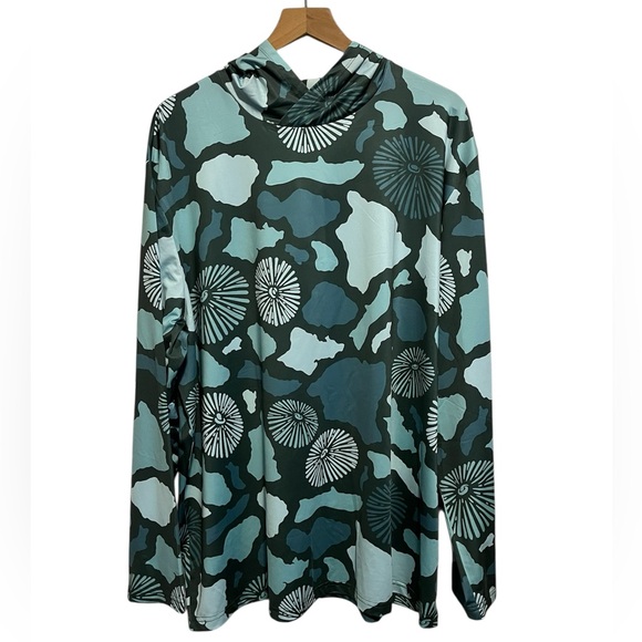 Marnzaza Hawaii Other - NWOT Dri-Fit Hoodie Opihi Hawaiian Islands Teal Long Sleeve 2XL